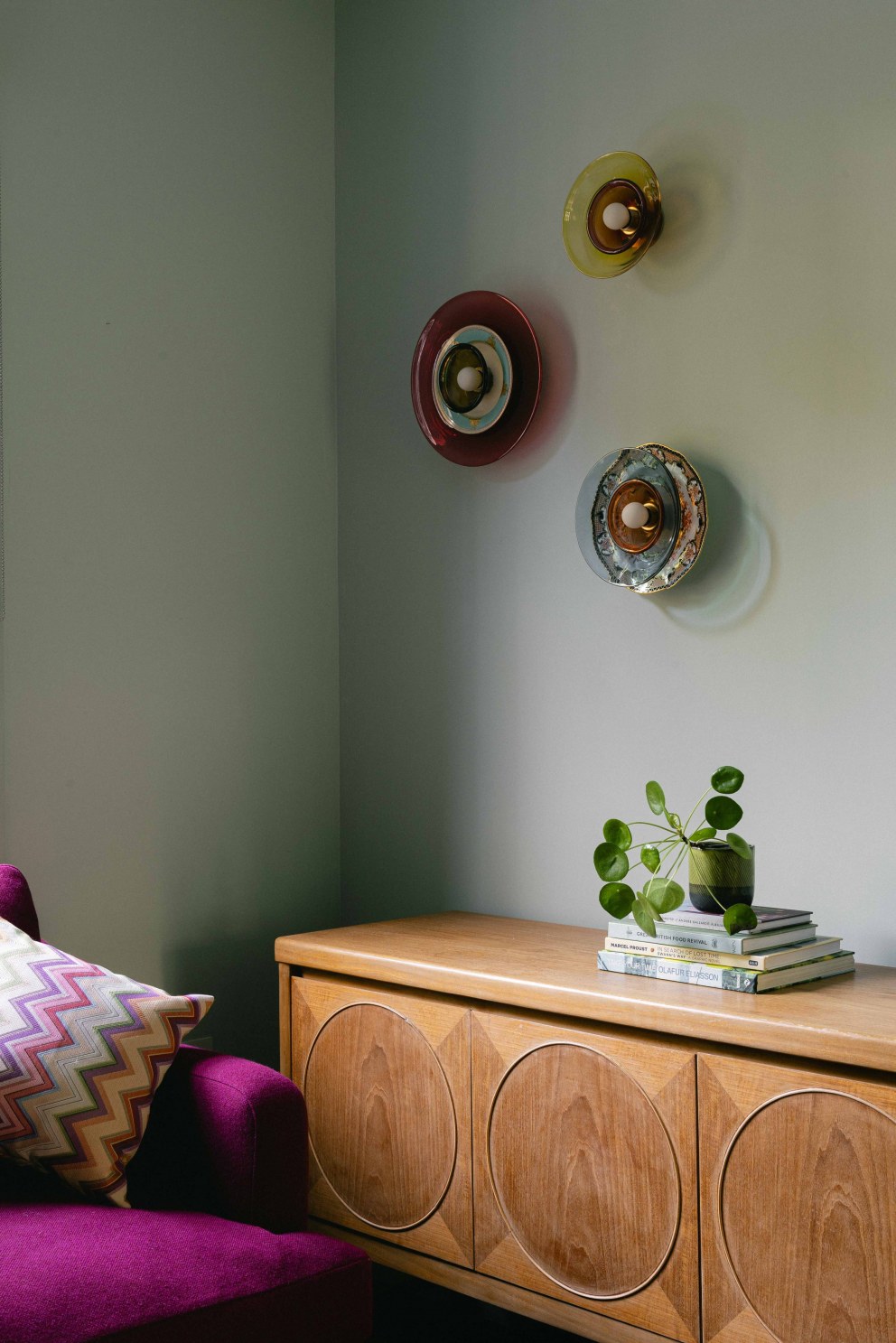 Victorian Terrace, Waterloo | Bespoke multicoloured glass and vintage wall lights | Interior Designers